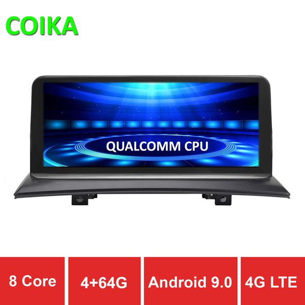 

coika car dvd gps navi radio 8 core 10.25'' for bmw x3 e83 2004-2009 4+64gb ram wifi 4g android 9.0 dsp swc bt google carplay touc