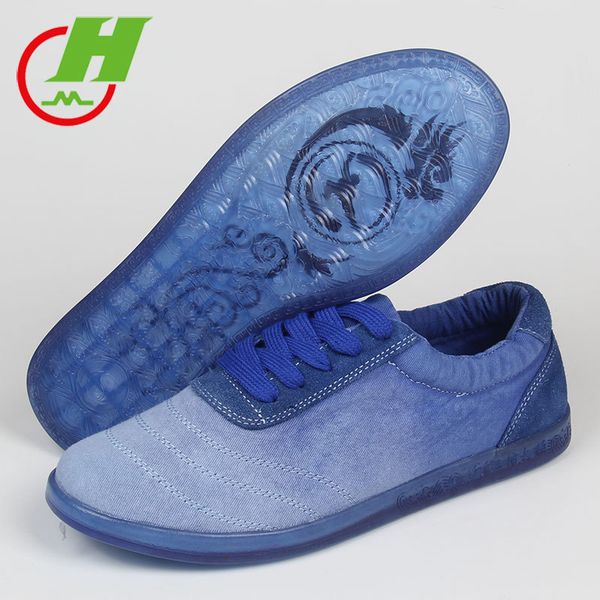 

tai chi shoe, ox tendon bottom canvas men spring summer martial art practice shoe, taiji gradual change color shoe