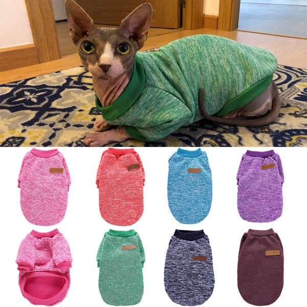 

cat sweater clothes winter warm pet dog cat clothes for small cats kitten chihuahua costumes classic puppy clothing coat