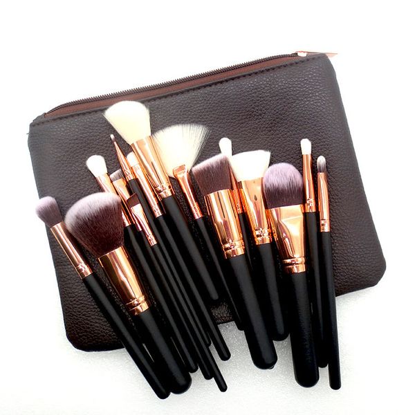 

dhl z.o.eva brush 15pcs/set professional makeup set eyeshadow eyeliner blending pencil cosmetics tools with bag