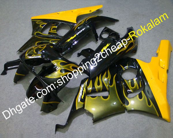 Per Honda CBR400RR NC29 Body Kit 1990-1998 400RR CBR400 CBR 400 RR 90-98 Carenature moto sportive Giallo Nero Aftermarket Kit