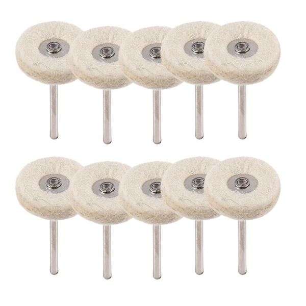 

10 pieces 25mm felt installation polishing pad jewelry polishing pad set t-shaped rotary drill grinder brush