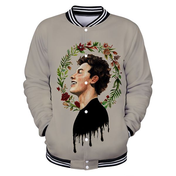 

unique print 3d shawn mendes & camila cabello baseball jacket men/women 2019 singer shawn mendes-senorita couple jacket, Black;brown