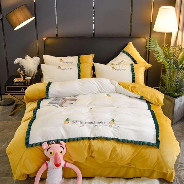 

classics stripe bedding sets europe and america 4 pieces bed cover designer luxury bed sheet suit comforter cover sets