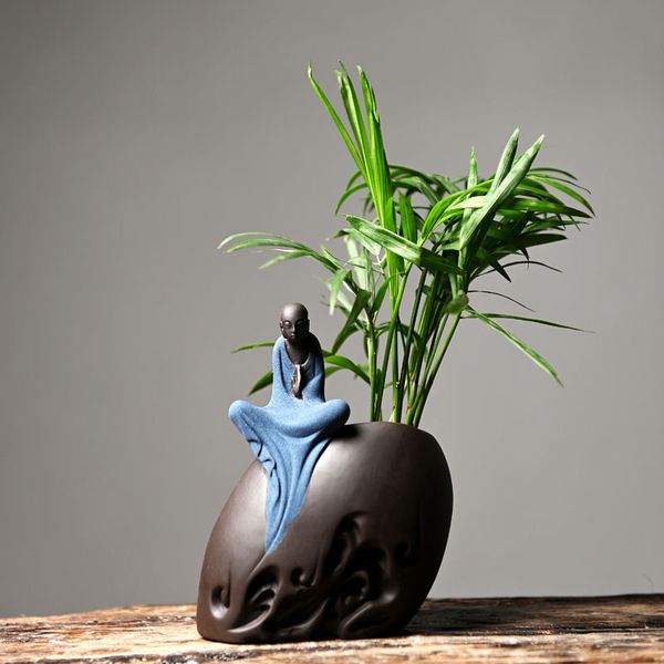 

creative hydroponic pots home decorations ornaments tea table green flower plug water plant vase ceramic hydroponic container