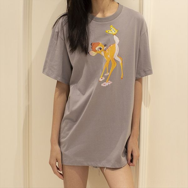 

2020 mottled small t- mottled butterfly embroidery short-sleeved t-shirt female loose slim round collar shirt female, White