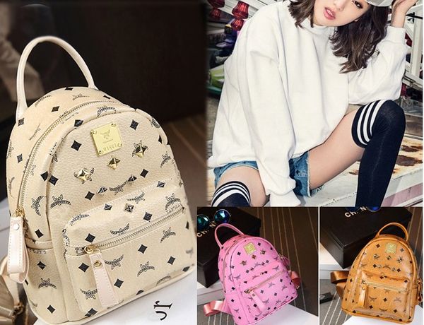 

2020 панк стиль заклепки рюкзак мода мужчины женщины дешевый рюкзак корейский стильный сумка бренд дизайнер сумка высокого класса pu школьны