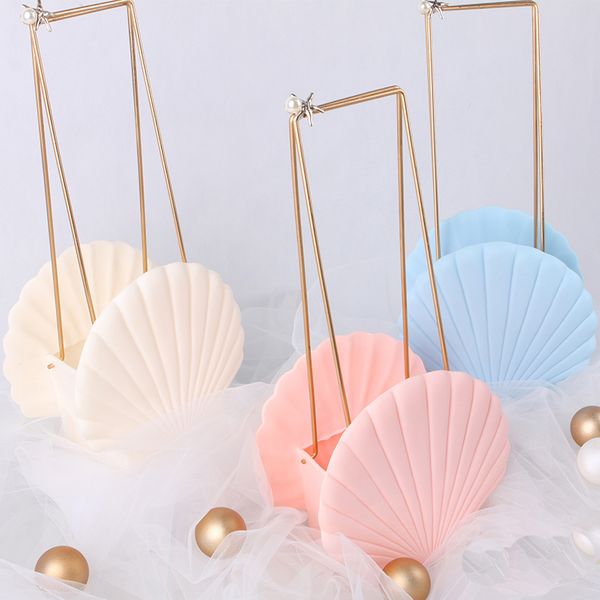 

shell carrying box metal waterproof flower arrangement box flower decoration carrying basket gift