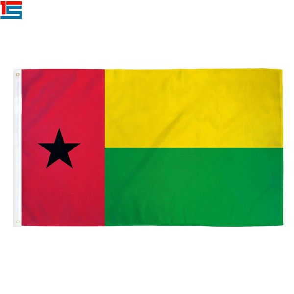 

digital printing guinea-bissau flag 90 x 150 cm polyester national country flag banner with two grommets