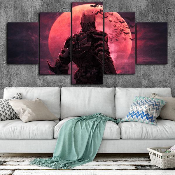 

бэтмен ниндзя арт холст плакаты wall art framework 5 шт. картины для гостиной hd печать изображения