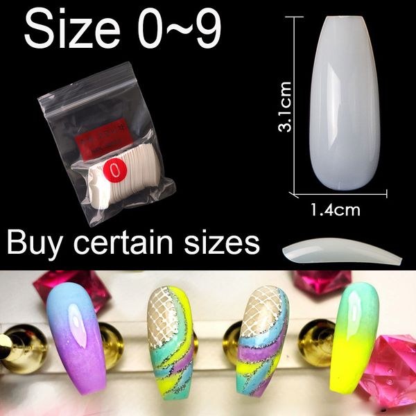 

50 pieces per pack of certain size ballerina coffin full cover acrylic false nails fake nail manicure size 0 1 2 3 4 5 6, Red;gold