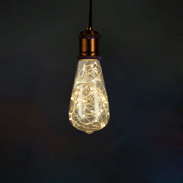 

st64 rgb 3w творческий edison лампочка vintage украшения светодиодные лампы накаливания медного провода струнный e27 220v заменить лампочки
