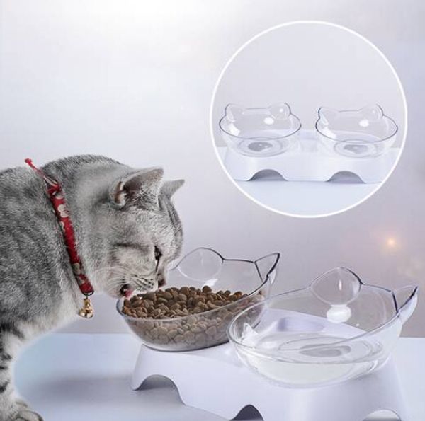 

wholesales neck protect double bowl feeder bowl dog pet feed bowl healthy food feeder dish