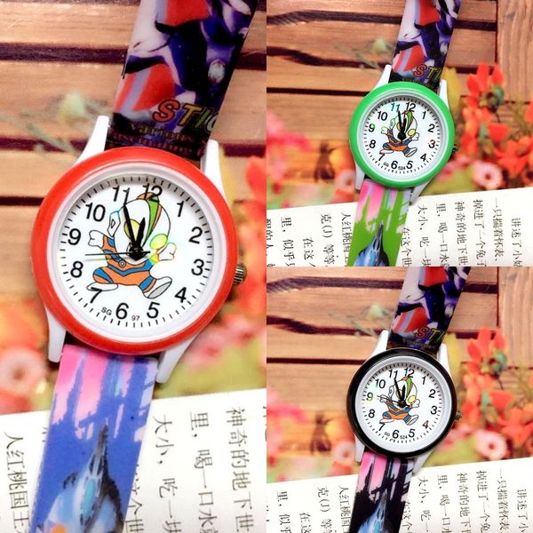 

ew949 ultraman superman printed children's quartz boy's casual ultraman silicone superman silicone printed children's quartz, Blue
