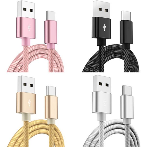 

3A Тип ткани с Micro USB кабель 1м 3 фута 2m 6ft 3m 10ft Thicker плетеный Металлический дом нейлон