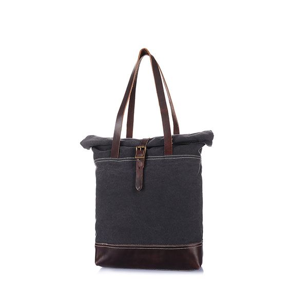 

women's fashion art one-shoulder canvas bag crazy horse pitote bag ladies large capacity casual handbag music score handbag