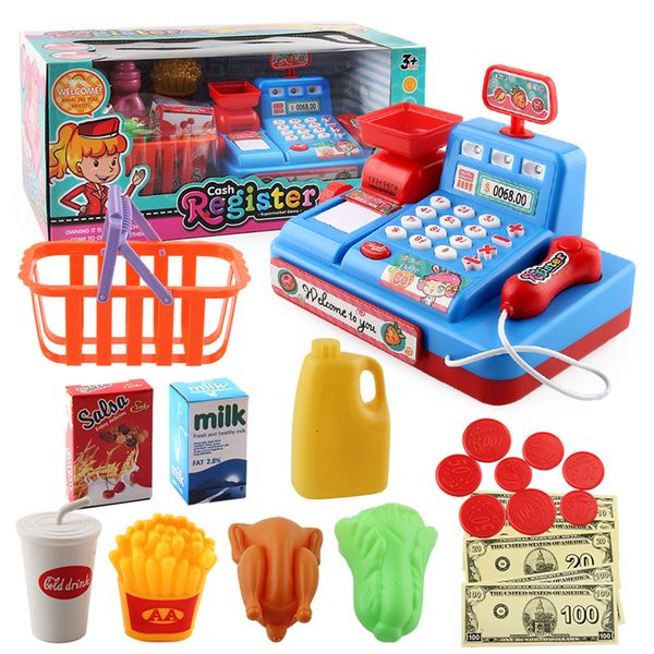

role play kids pretend play cash register shopping toys with light music