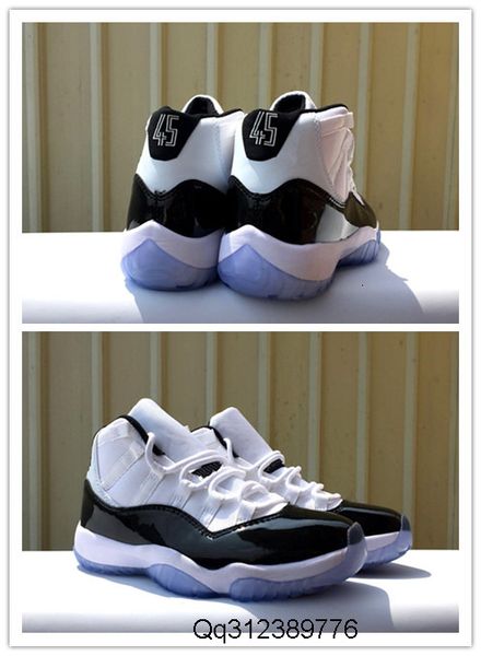

wholesale 11 xi concord 45 black white men basketball shoes high women sneakers sports outdoor trainers fashion with box size 36-47