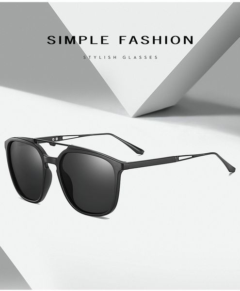 

2020 новый стиль 4 мужская поляризованные очки мода открытый большой frame солнцезащитные очки вождения очки отправить случай и мешок, White;black