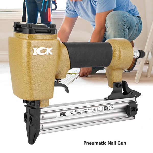 

f30 pneumatic nailer stapler air powered nail gun 100pcs straight nail capacity f-type straight