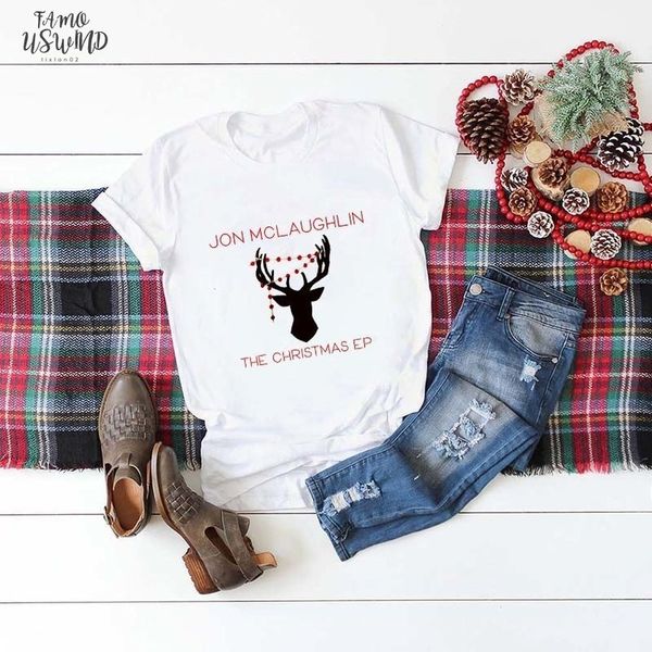 

christmas shirt women t shirt we wish you merry christmas and happy new year fashion graphic cute tee, White