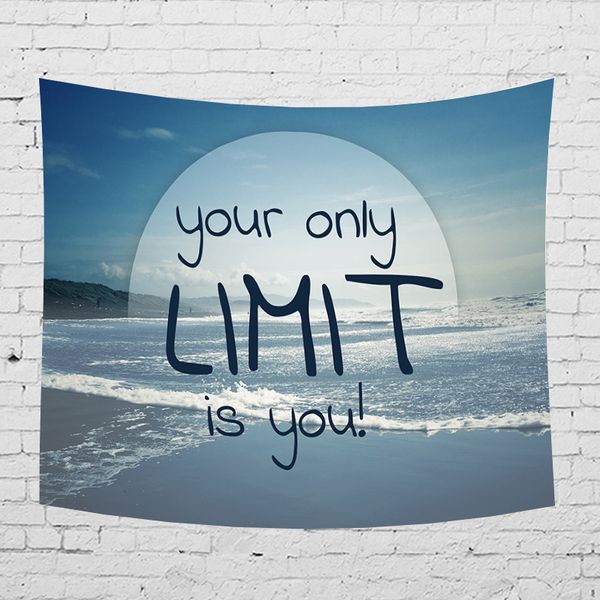 

ваш единственный предел взморье мотивационный главный декоративный открытый гобелен гобелен листы для пикника ткань декор подарок