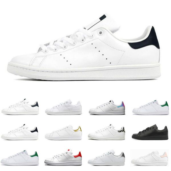 

2020 smith men women flat sneakers green black white navy blue oreo rainbow stan fashion mens trainer outdoor sports shoes size 36-44