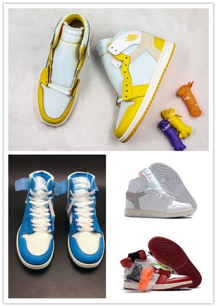 

est white x 1 unc yellow powder blue white men basketball shoes 1s varsity red mens sneaker, White;red