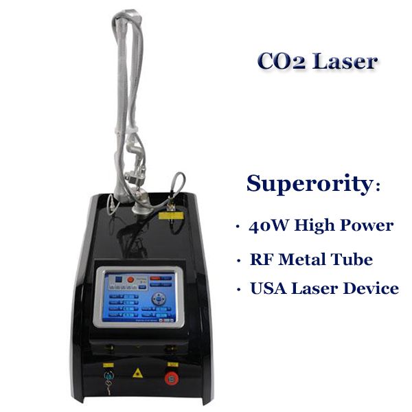

2019 co2 laser face scar removal machine 3 probes co2 laser skin rejuvenation wrinkle removal 40w metal tube acne treatment machine, Black