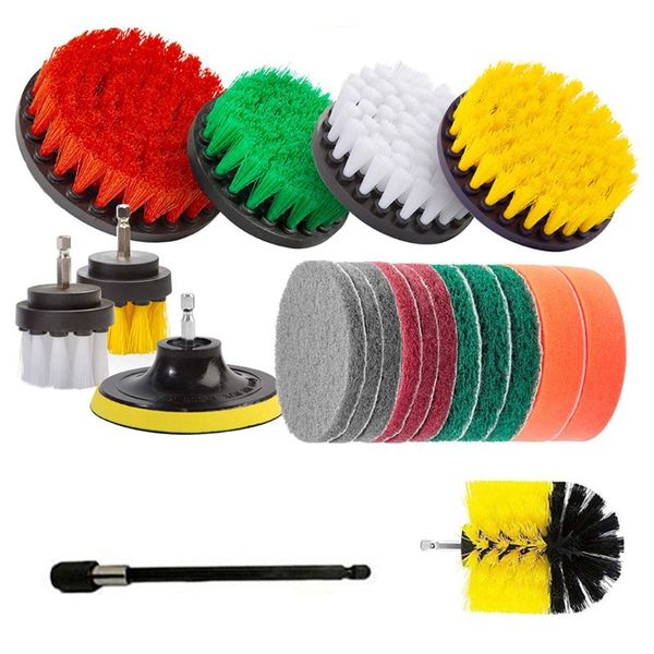 

20pcs drill brush attachments set extend long attachment for bathroom cleaner 95aa
