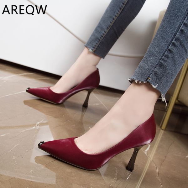 

2020 shoes woman office ladies red sole super high heels crack point toe women pumps sapatos femininos, Black