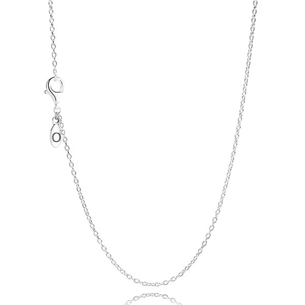 Collana a catena di moda classica per collana Pandora in argento sterling 925 delicata senza pendente con scatola originale regalo di compleanno