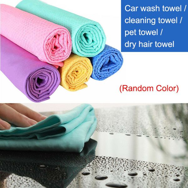 

66*43cm car wash towel cleaner ultra-absorbent home dashboard cleaning pets bath smooth towel synthetic pva material