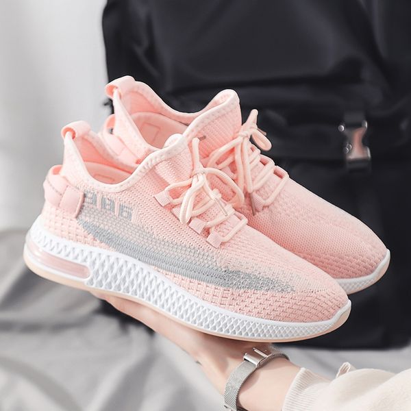 

2020 new trend female gym sneakers pink white sports shoes girls woman sneakers breathable running shoes ladies size
