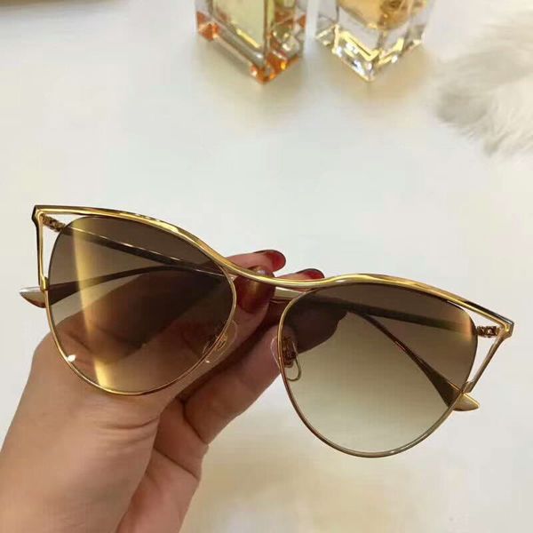 

women cat eye revoir sunglasses gold/grey shaded fashion sunglasses eyewear driving glasses fashion new in box, White;black