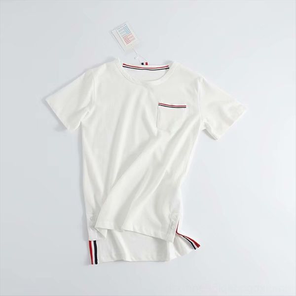 

2020 loose medium and long round collar t-shirt for women 2020 loose medium and long round collar t-shirt for women, White