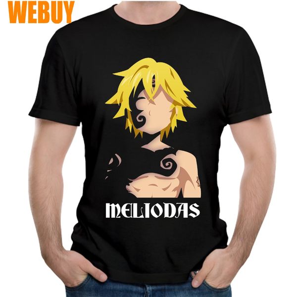 

High-Q Унисекс Crewneck Семь Смертных Грехов Футболка Meliodas Мягкий Тройник Человек Дешев