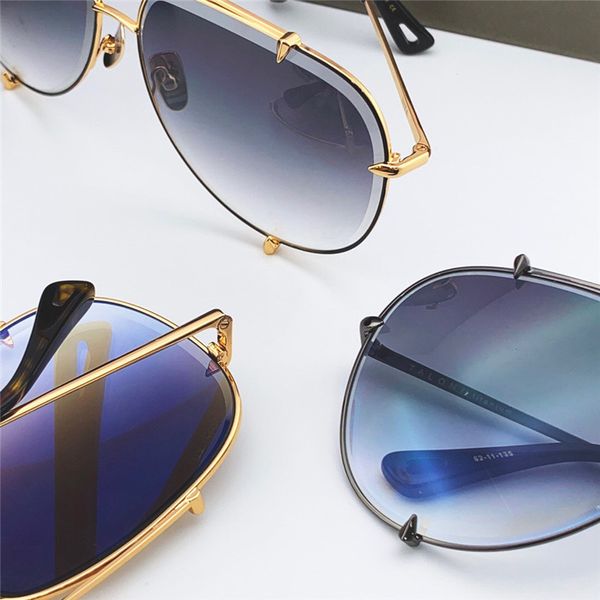 

pilot box fashion metal sunglasses lens shades gold/brown men sunglasses gradient women with for biahi, Slivery;brown