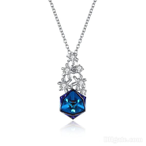 

pendant necklaces s925 sterling silver crystal from swarovski small fresh luxury designer accessories for women jewelry