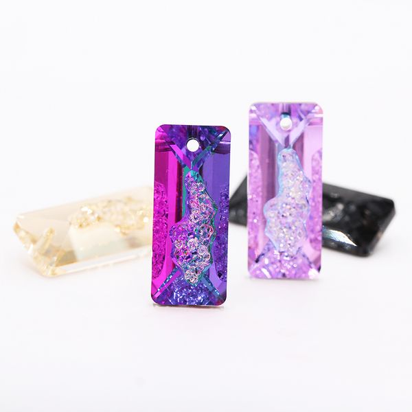 

роскошные алмазный блестящая кристалл декоративные большой прямоугольник подвеска кристалл rhinestone кристалл свет кулон изготовление света, Black