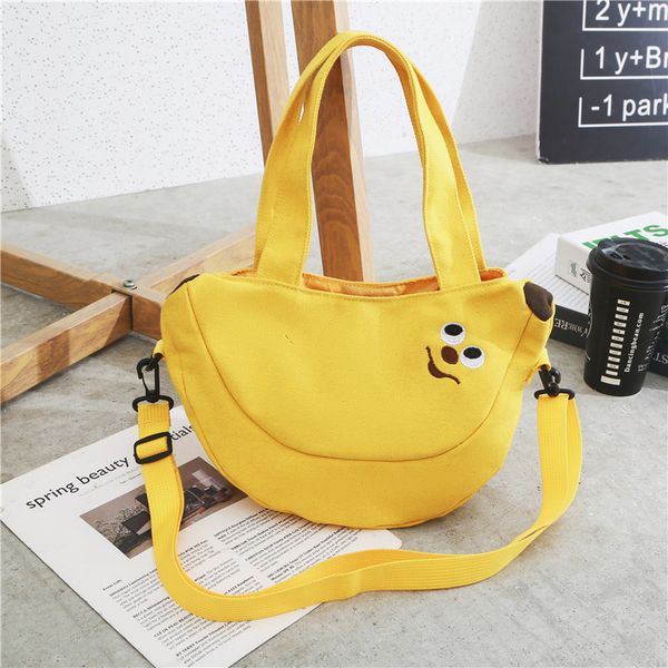 

canvas bag 2020 fashion personality cute girl banana apple one shoulder handbag