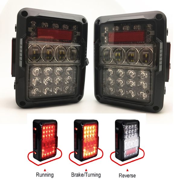 

2019 new led tail lights for wrangler 07-17 jk jku taillight brake back up light reverse turn parking signal lamp assembly