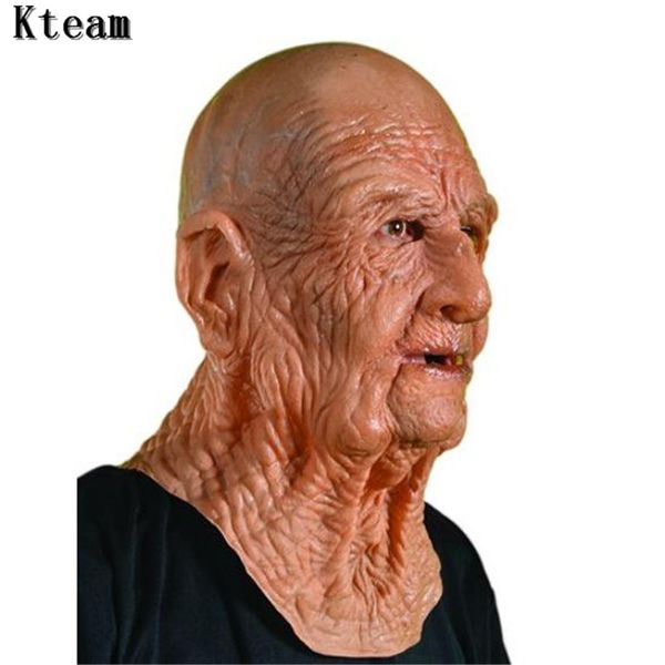 

realistic latex old man mask male disguise halloween people fancy dress head horror mask
