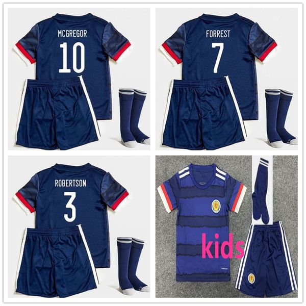

kids scotland jerseys 2020 child scotland soccer jersey home mcginn 8 shankland 9 findlay kids kit football shirt, Black