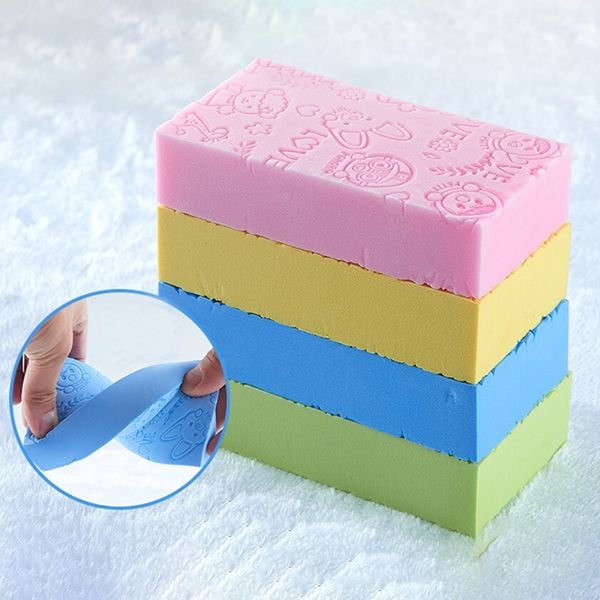 

2019 soft cartoon baby bath sponge brush rubbing scrubber for toddler infant gift