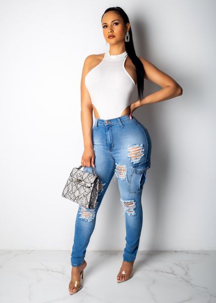 

jeans fashion designer high waist skinny girls slim blue womens ripped trousers women washed hole