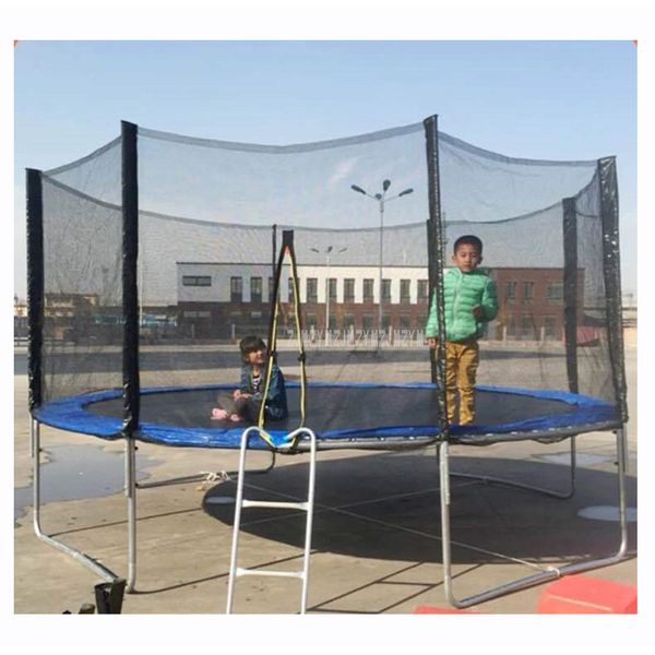 

14 feet practical trampoline with safe protective net jump safe bundle spring safety with ladder load weight 600kg high quality