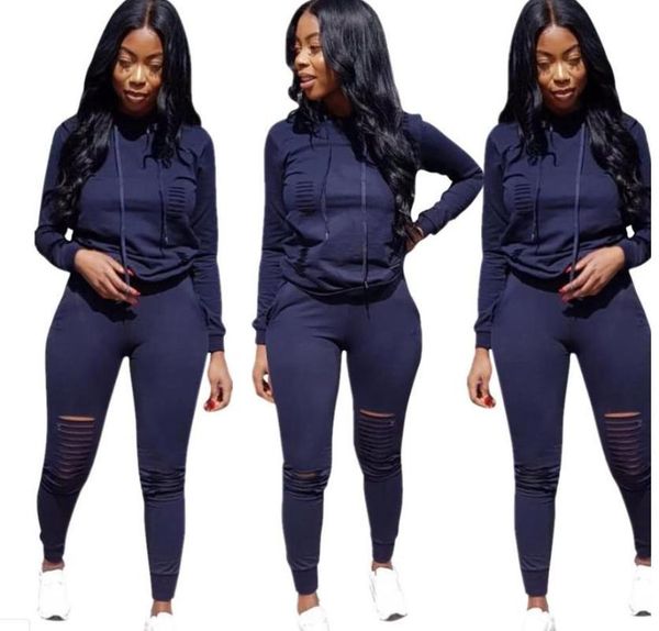 

color hooded hoodies pants 2pcs clothing sets big c women designer tracksuits solid, White