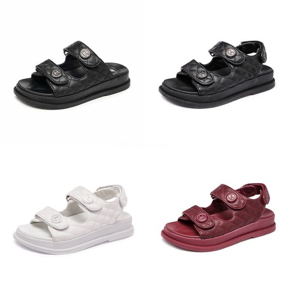 

2020 platforms summer new style fashion sandals womens buckle pointed-toe flats lady classic casual outdoor shoes#195, Black