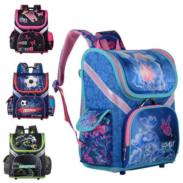 

new cartoon1-5 grade school bags backpack for girls boys football design children orthopedic eva backpack mochila infantil